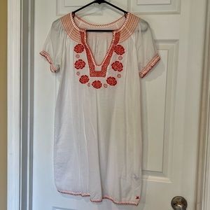 Aerie Women’s Cover up ~ Size S. White with orange embroidery!